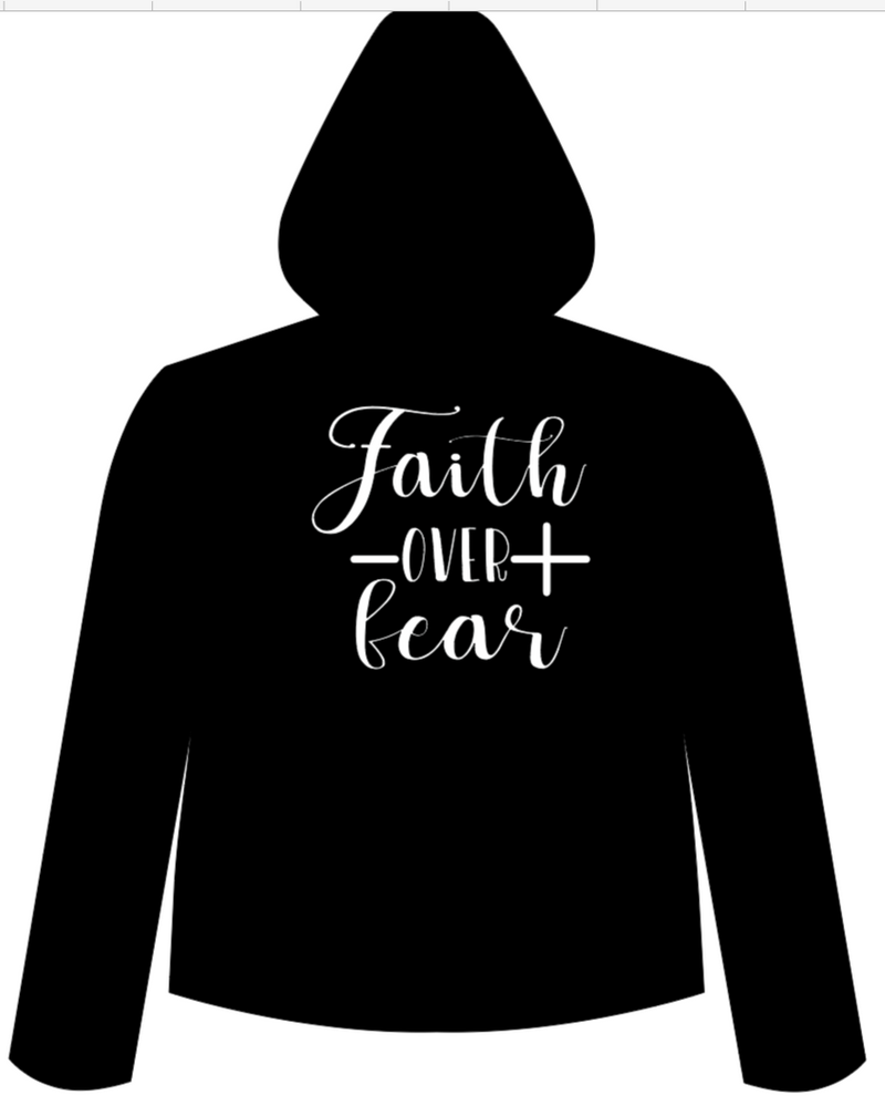 Faith Over Fear Christian Heavyweight Hoodie