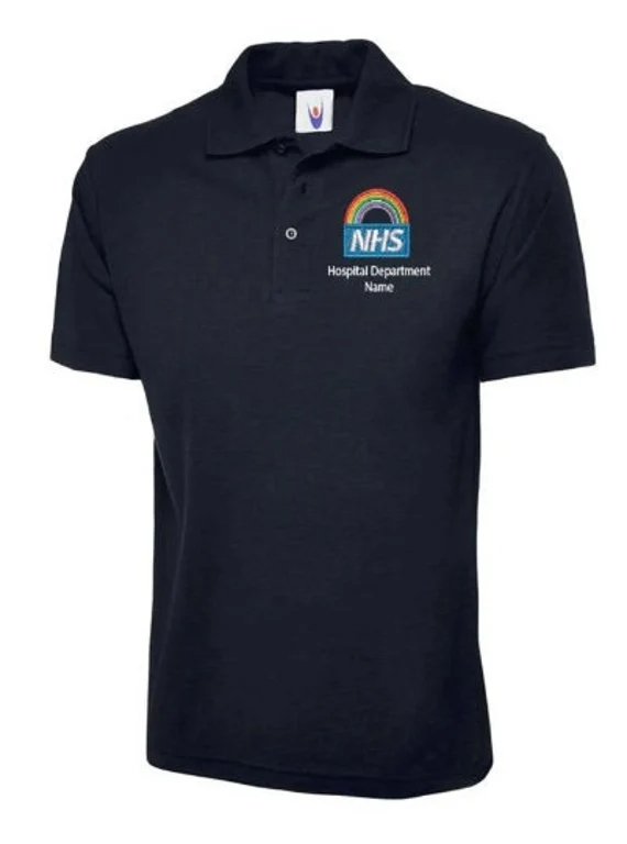 NHS Polo Shirt with Personalisation (Fully compliant with NHS identity guidelines)
