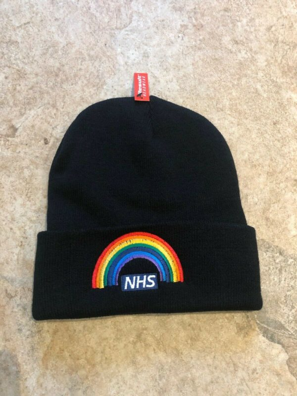 NHS Rainbow Mens/Womens Embroidered Beanie