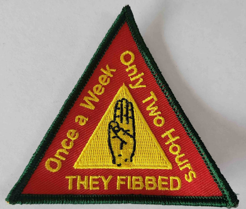Scouts two hours a week blanket badge
