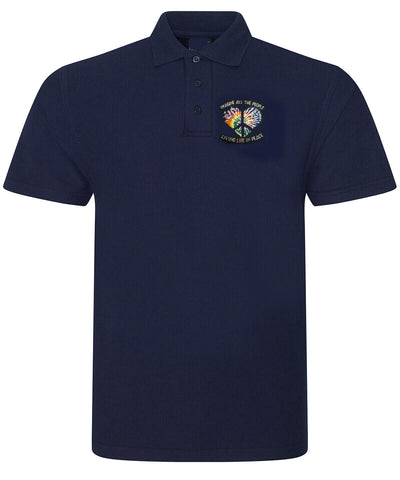 LIVING IN PEACE CND embroidered Polo shirt