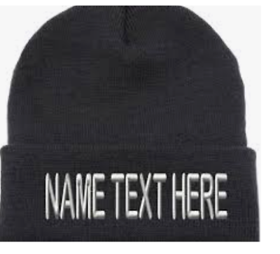 100 x Custom Embroidered Beanie Hats With Company Logo Design